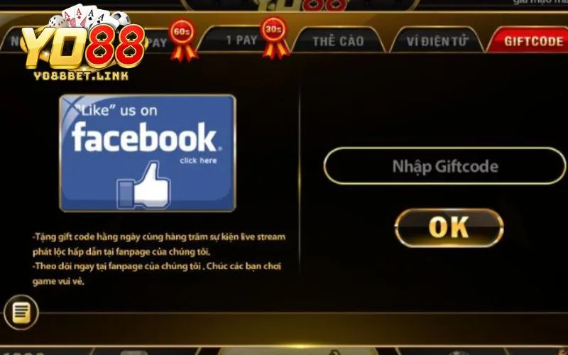 Cách dùng giftcode Yo88