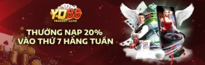 Thưởng nạp 20% thứ 7 hàng tuần