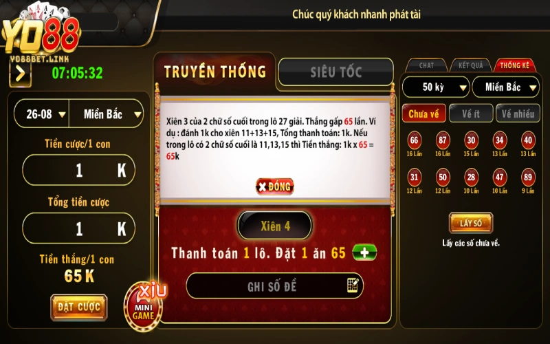 Tỷ lệ ăn thưởng của cược xiên và xác suất trúng